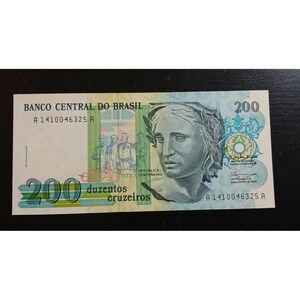 1990-93 BANCO CENTRAL DO BRASIL 200 CRUZEIROS BANKNOTE UNCIRCULATED
